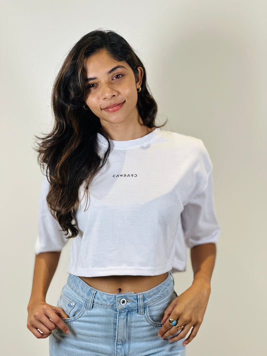 CAMBARO Women's Oversized Crop Tee – Effortless Style