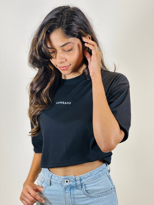 CAMBARO Women's Oversized Crop Tee – Effortless Style